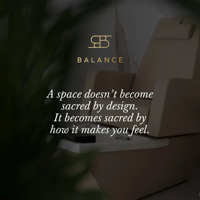 Postare de social media Balance — quote de brand pe fotografie de interior, varianta 2